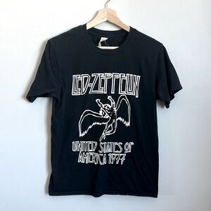 Led-Zeppelin Black T-Shirt United Sates of America 1977